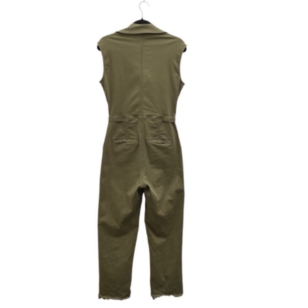 Frame Le Service Twill Jumpsuit In Militia Green - Picture 6 of 11